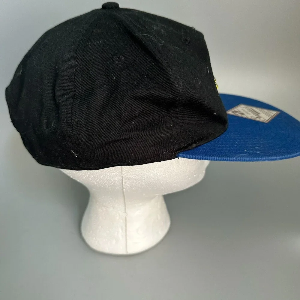 Space Jam Bioworld Merch Snapback Hat Black Blue Metallic Logo OSFA Mens‎ Cap